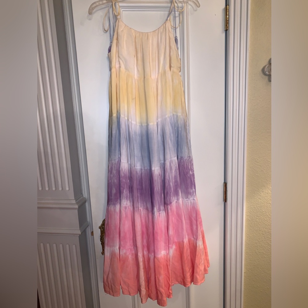 Tie dye maxi dress. Size small